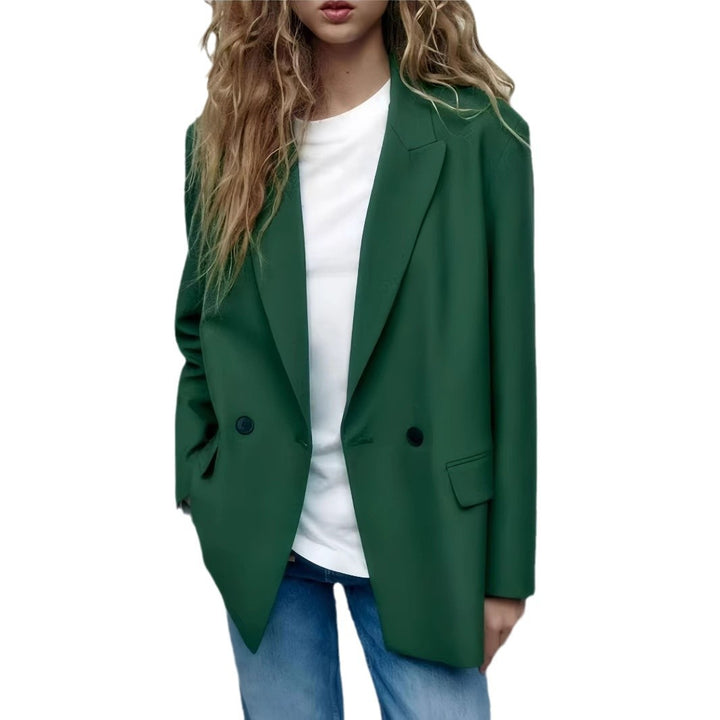 Women Elegant and Modern Chic Double-Breasted Blazer Jacket