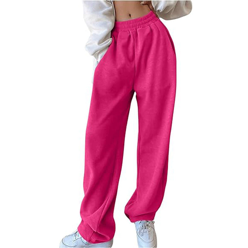 Casual women's joggers with high waist and elastic waistband Lune London