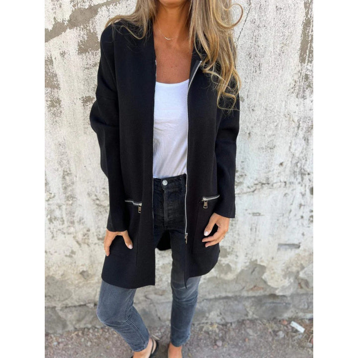 Ladies elegant jacket with zipper and pockets Lune London