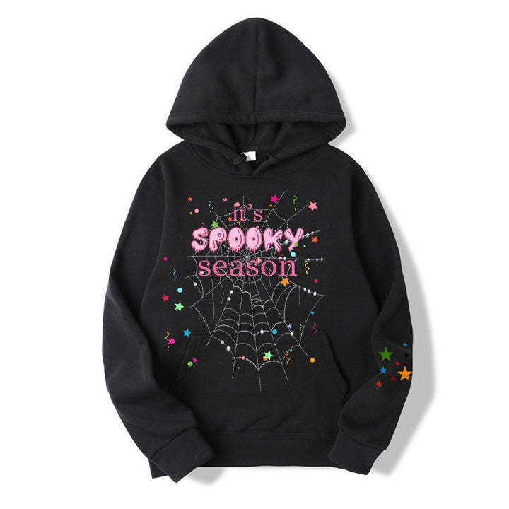 Women cozy hoodie with graphic Halloween design Chic & Stil
