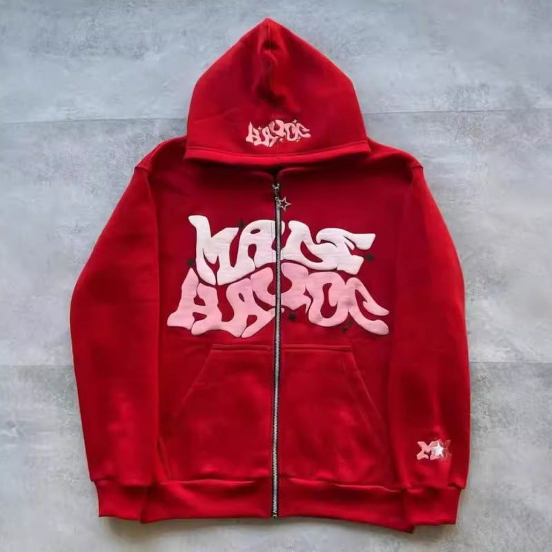 Veste à capuche pour femmes avec lettrage graphique et coupe décontractée Chic & Stil