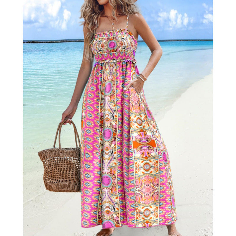Chic and stylish boho paisley maxi dress for women