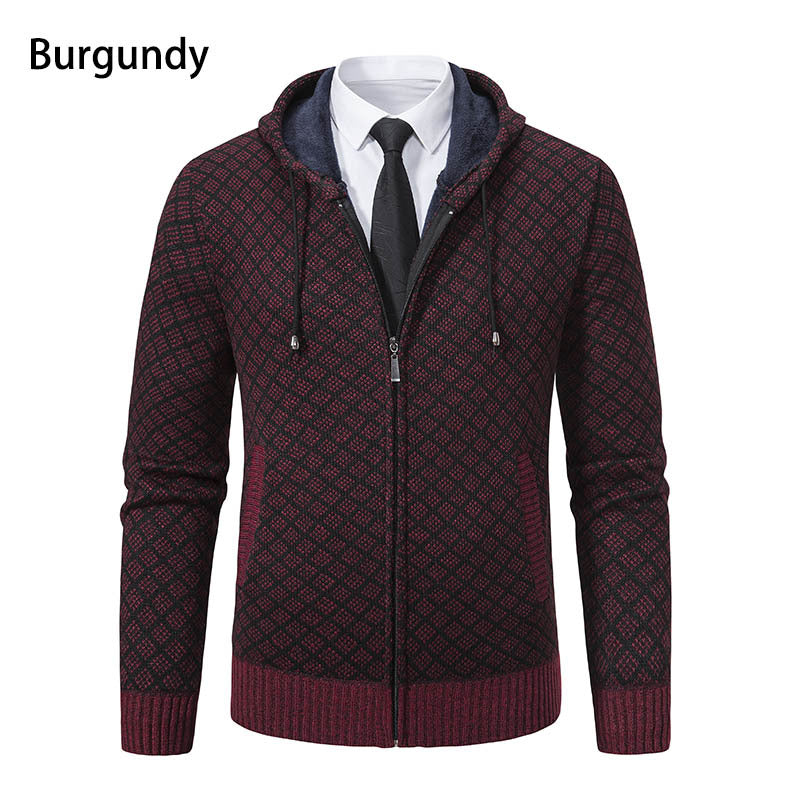 Trendy hooded sweatshirt jacket for men with an elegant pattern Lune London