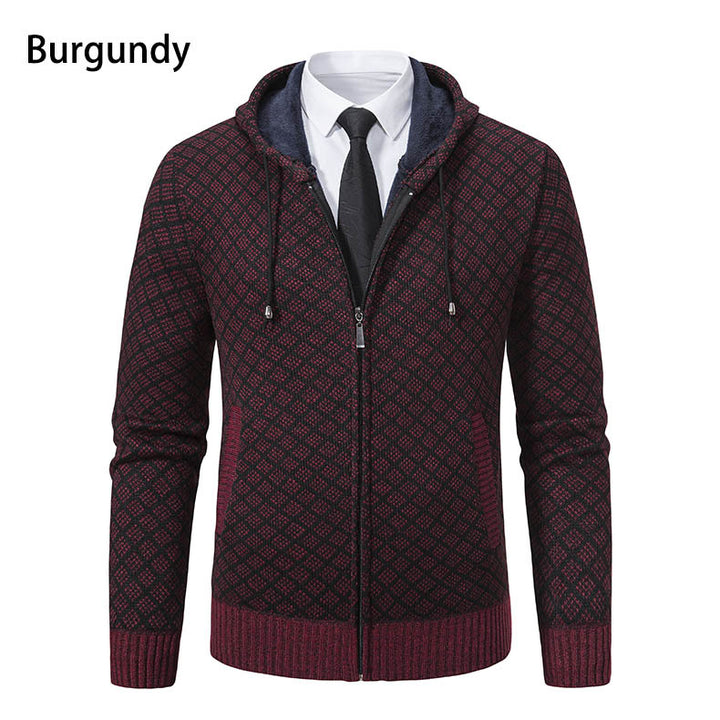 Trendy hooded sweatshirt jacket for men with an elegant pattern Lune London