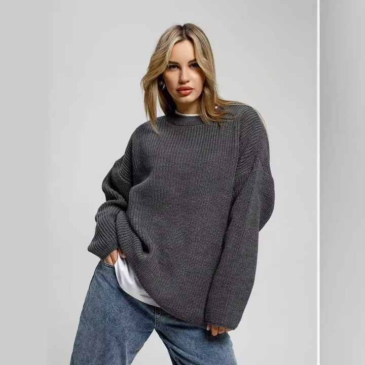 Casual oversized sweater for women with textured knit pattern Lune London