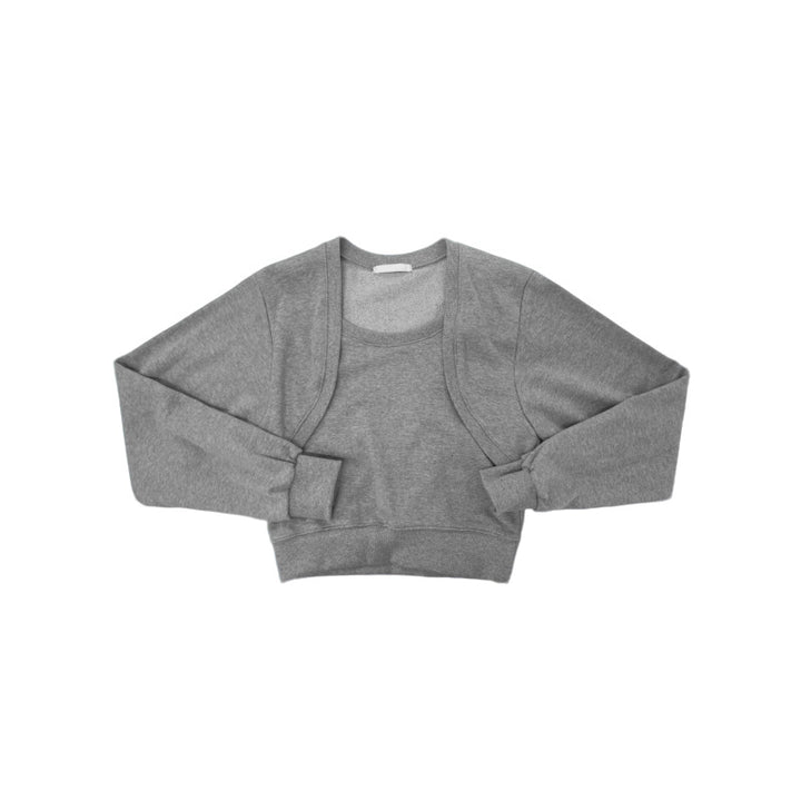 Veste sweat cropped pour femmes avec manches douces Chic & Stil