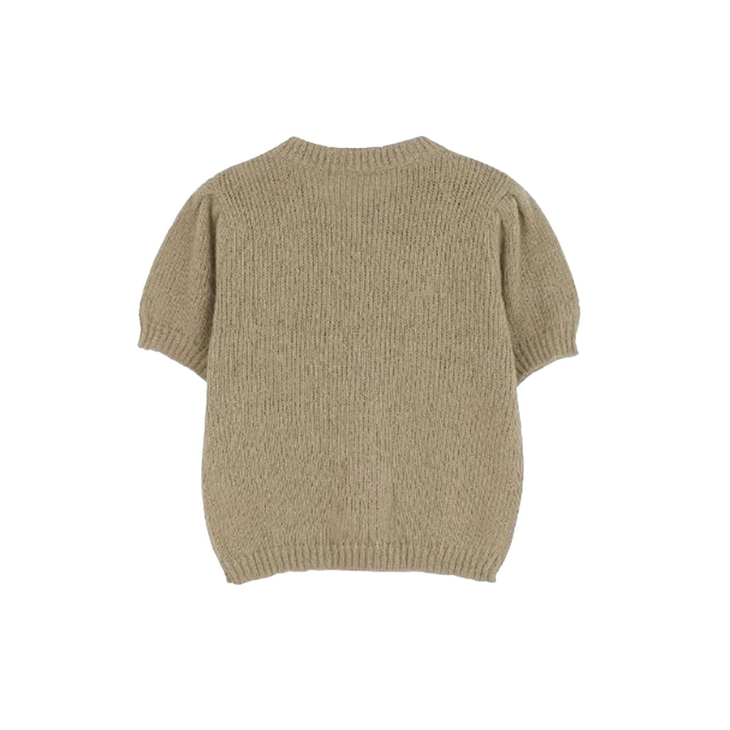 Soft knit pullover with puff sleeves for women Lune London