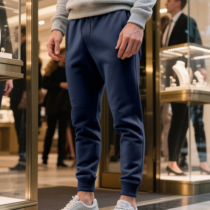 Men's leisure joggers with elastic waistband and moisture-regulating material Lune London