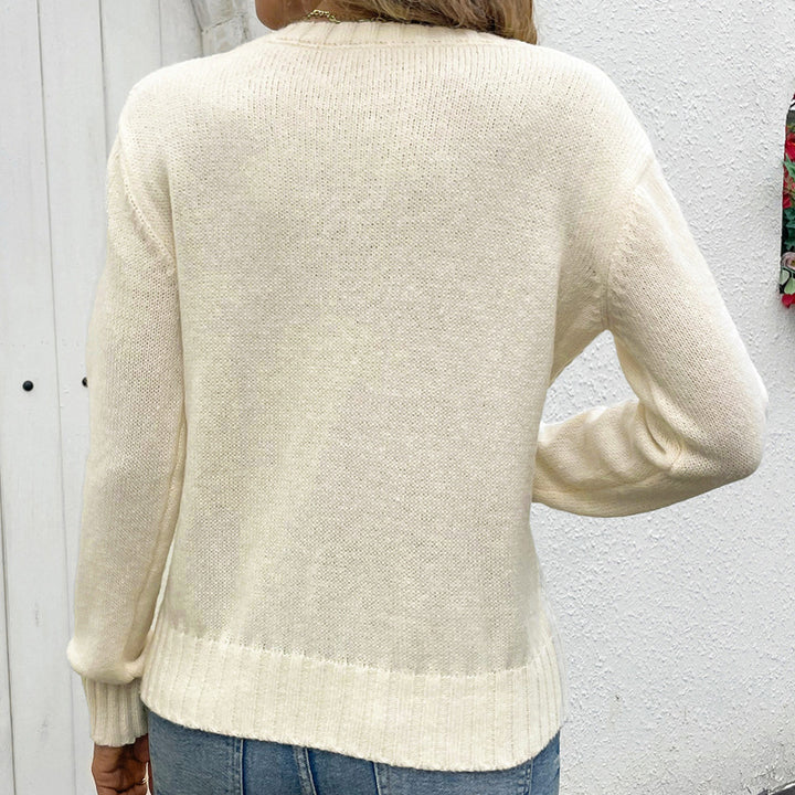 Knitted sweater for women with a refined wavy pattern as well as great flexibility Lune London