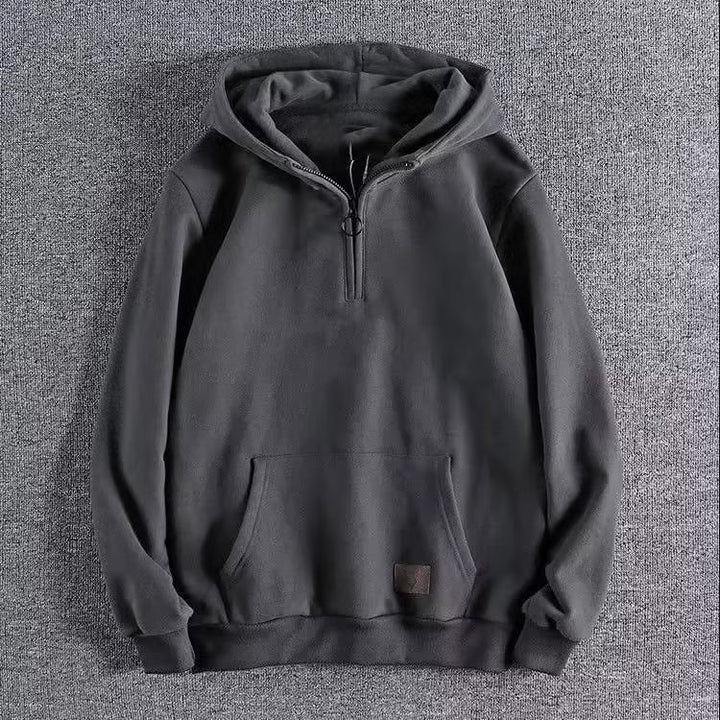 Men's hoodie with half zip and comfortable fit Lune London