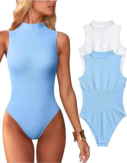 Women's bodysuit with elegant stand-up collar and textured surface Lune London