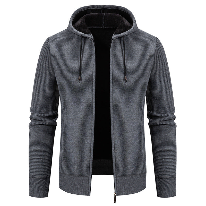 Modern hoodie jacket for men with textured surface and soft inner lining Lune London