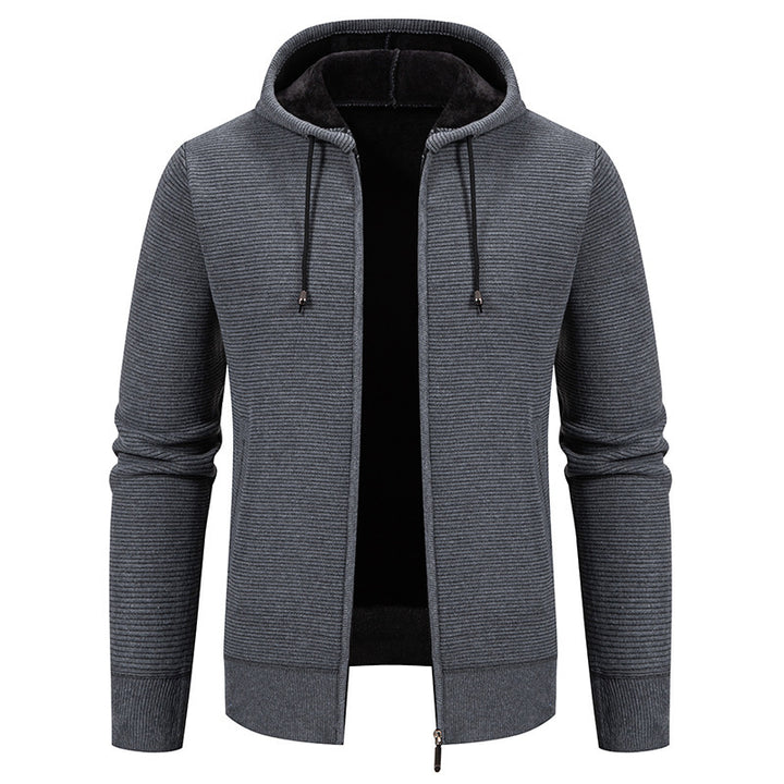 Modern hoodie jacket for men with textured surface and soft inner lining Lune London