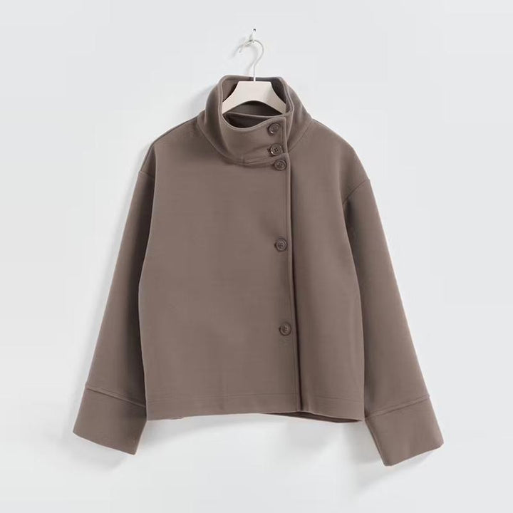 Fashion wool jacket for women with structured collar and elegant cut Lune London
