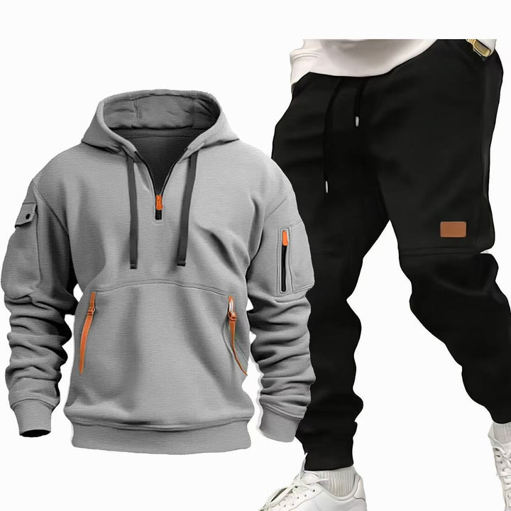 Lune London Functional Hooded Sweatshirt and Jogging Pants Set for Men