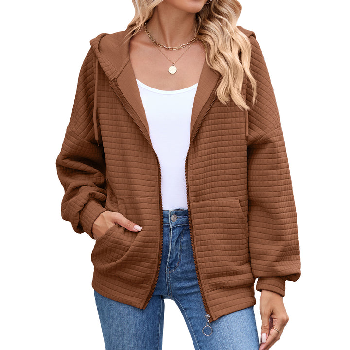 Hooded jacket for women with a structured design and practical pockets Lune London