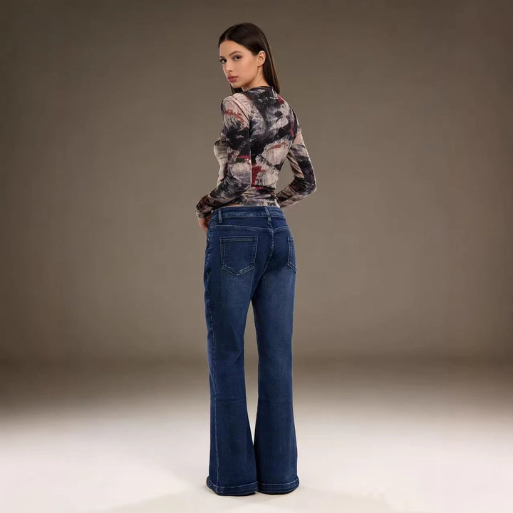 Ladies elegant cropped top with puff sleeves and vintage embroidery Lune London