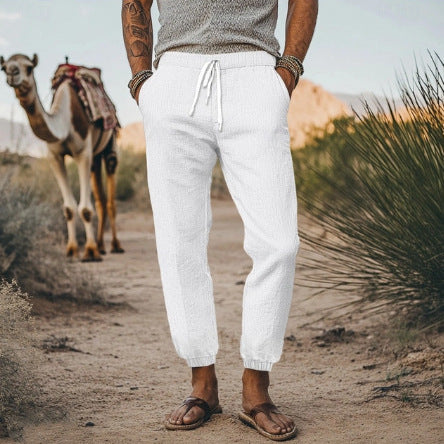 Casual cargo pants for men with elastic waistband and practical pockets Lune London