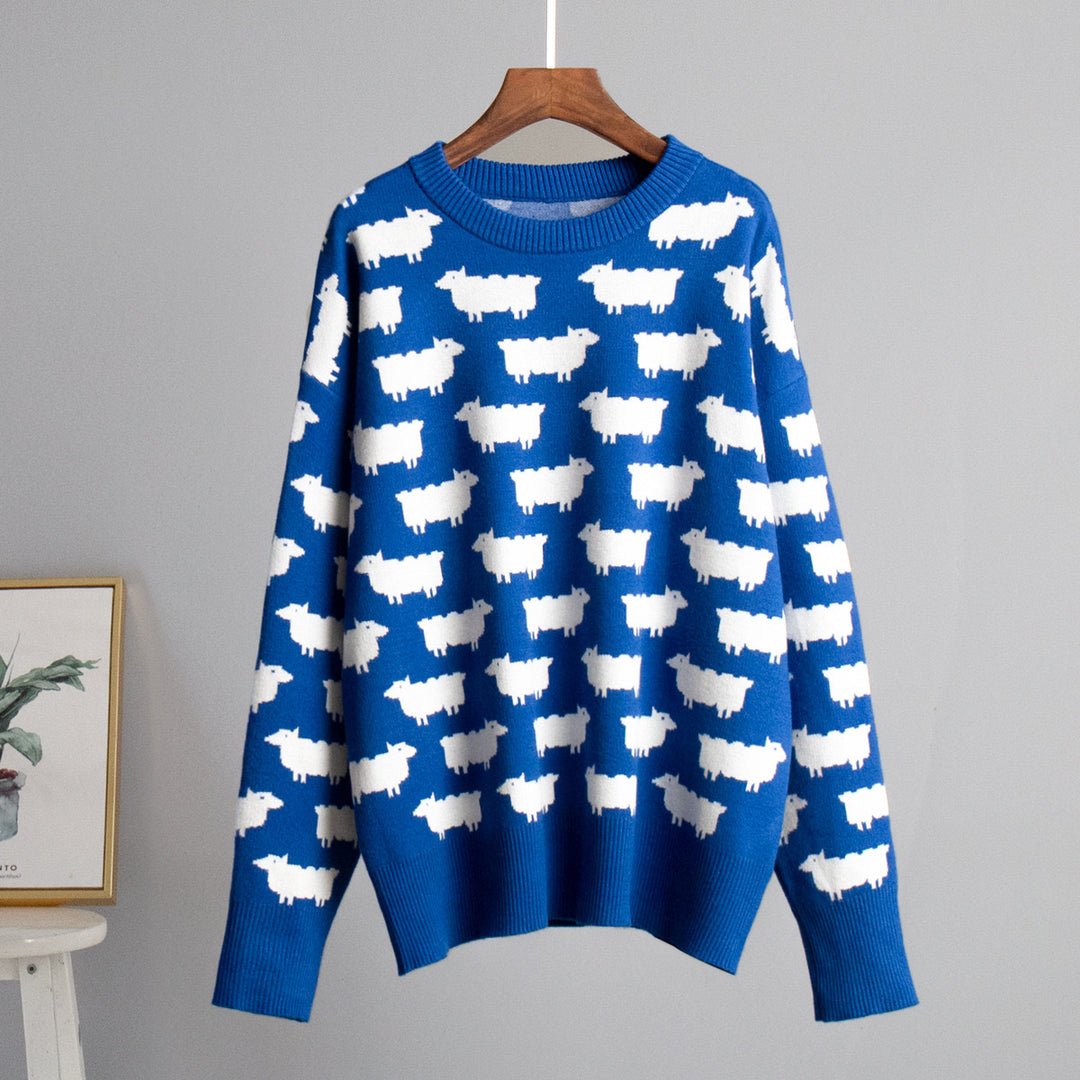 Pull en tricot pour femmes avec un design de mouton original Lune London