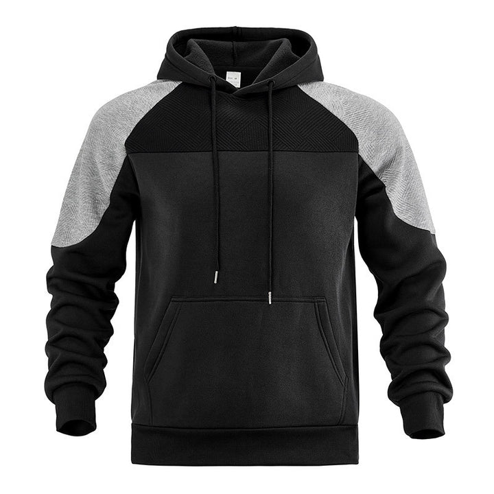 Sporty hoodie for men with textured design and contrasting sleeves Lune London
