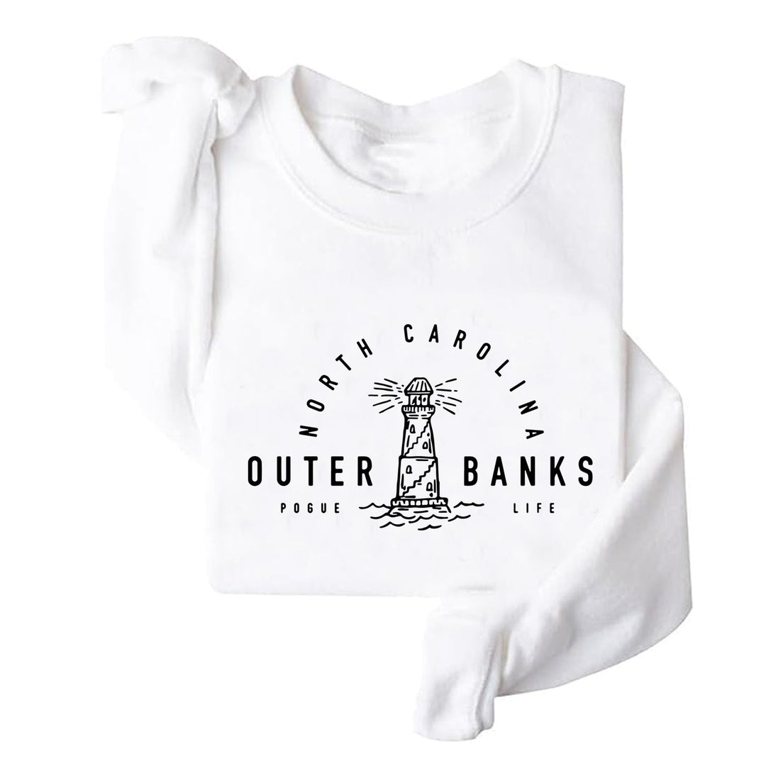 Sweatshirt pour femmes avec motif de phare maritime et coupe décontractée Chic & Stil