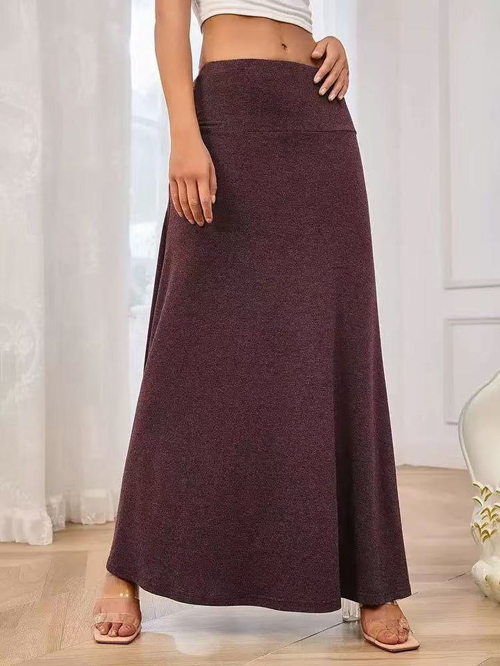 Maxi skirt for women in soft stretch material with high waist Lune London