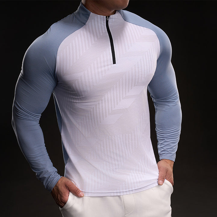 Men's Long Sleeve Sports Top with High Collar Lune London