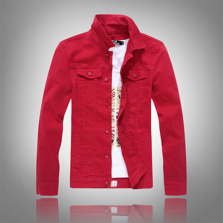 Stylish denim jacket for men with modern high collar and practical pockets Lune London