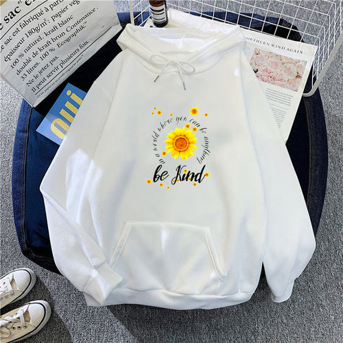 Women's hoodie with inspiring sunflower design Chic & Stil