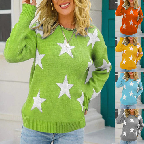 Ladies Star Pattern Sweater Lune London