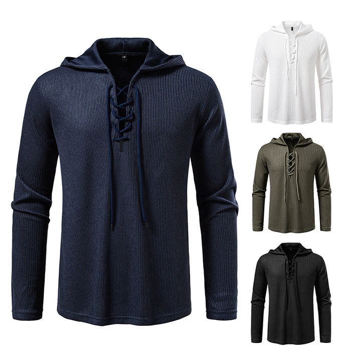 Men's hoodie with innovative lacing and structured design Lune London