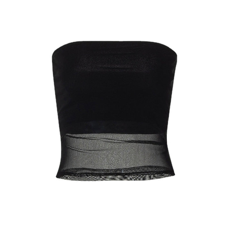 Ladies Top Transparent Bandeau Lune London