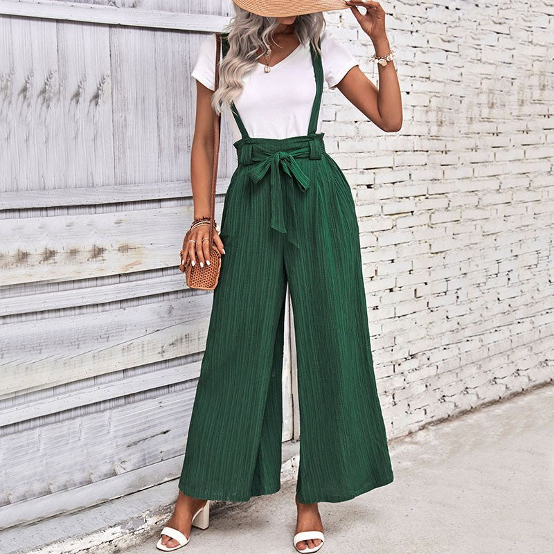 Wide leg pants for women with bow details Lune London