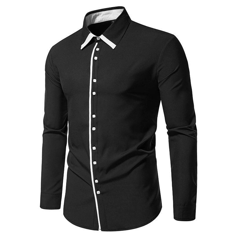 Elegant men's shirt with contrasting collar Lune London