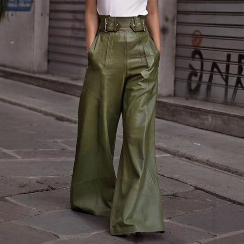 High-waisted leather pants for women Lune London
