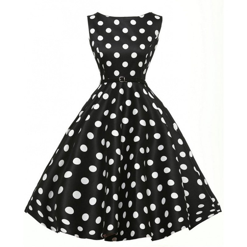 Robe swing pour femmes avec des pois Chic & Stil