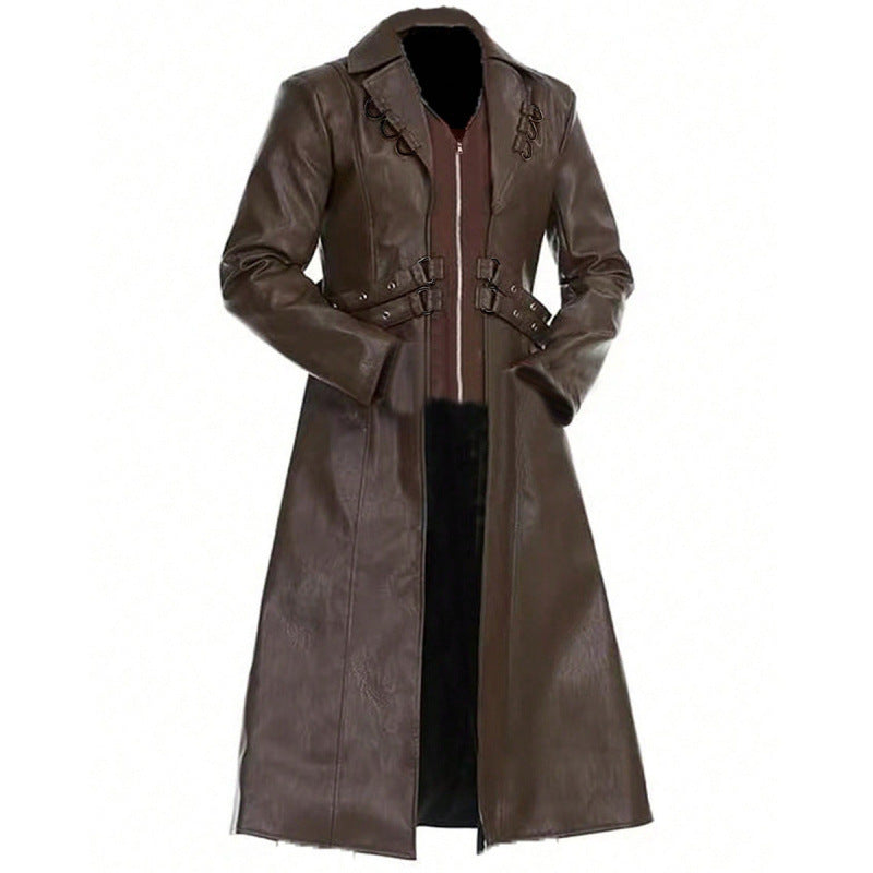 Ladies elegant leather jacket with decorative buckles Lune London
