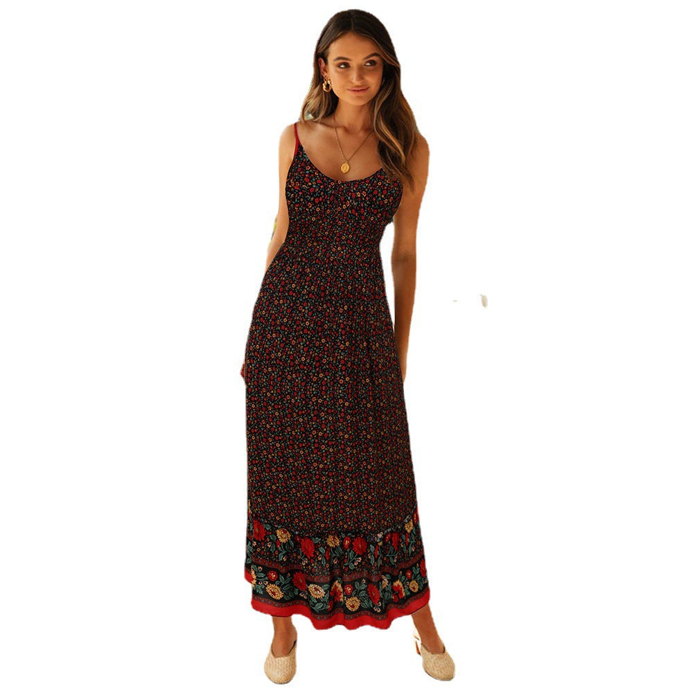 Lune London Floral Pattern Maxi Dress for Women