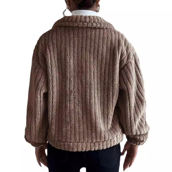 Ladies oversized soft structured fleece jacket Lune London
