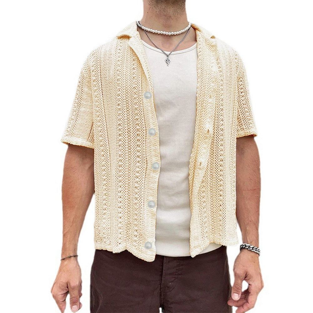 Short Sleeve Knit Shirt for Men Lune London