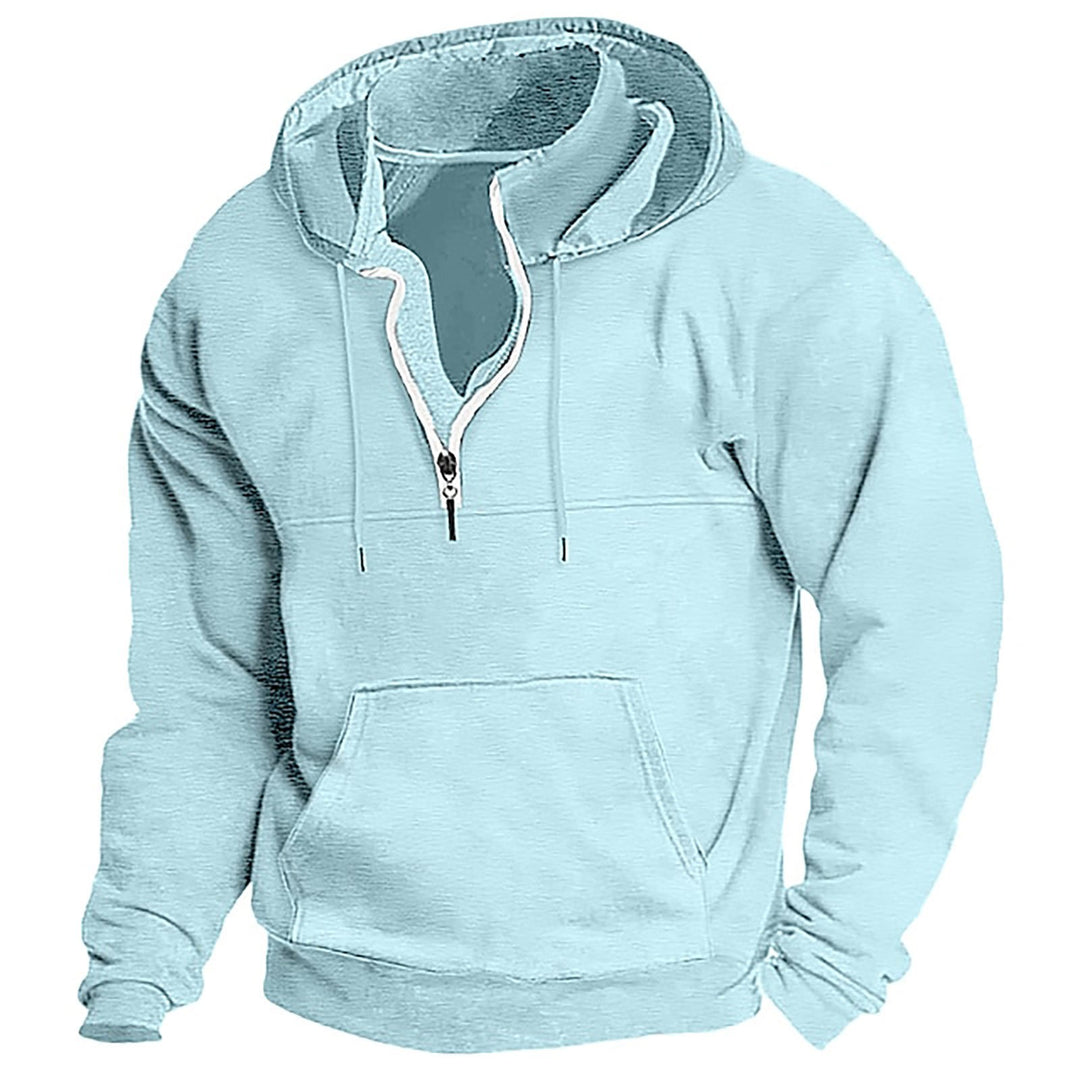 Comfortable hooded sweatshirt for men with full zip Lune London