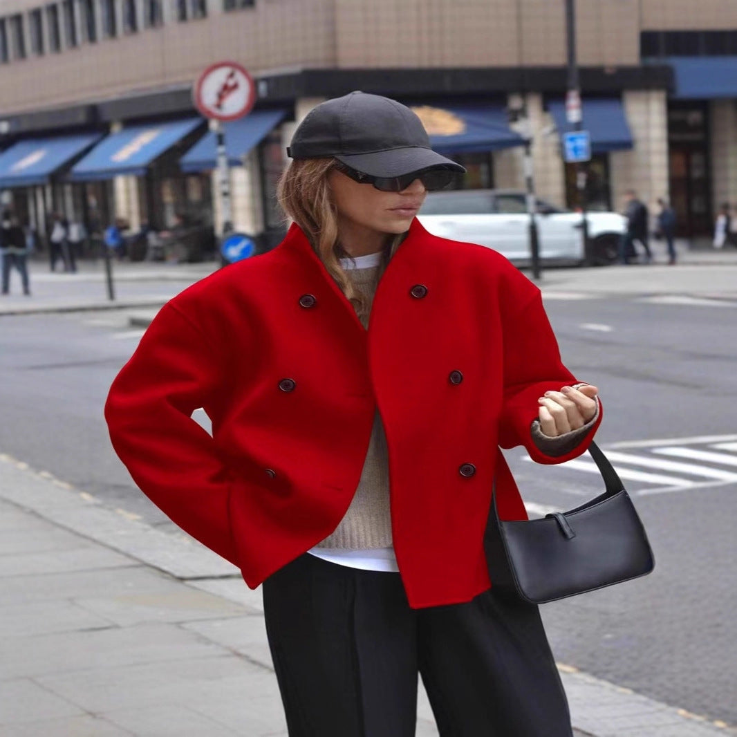 Ladies elegant and warm double-breasted wool jacket Lune London