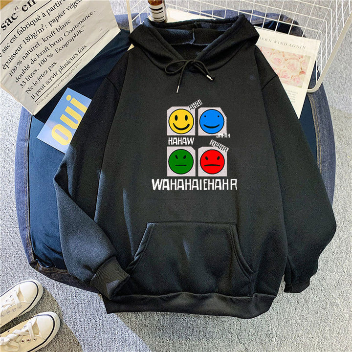 Women’s hoodie with cheerful emoji design Chic & Stil