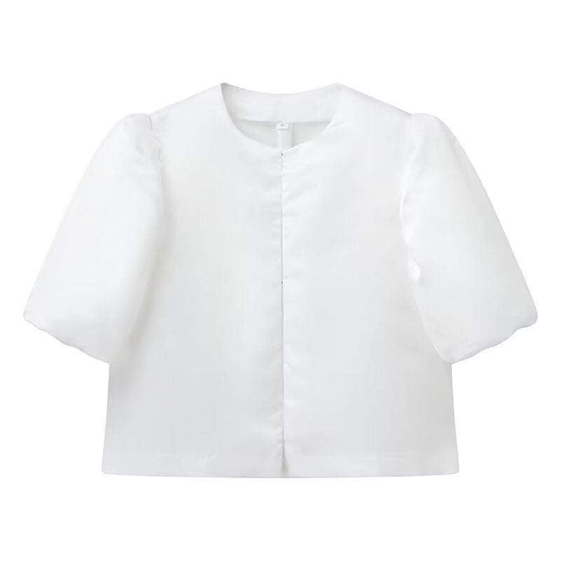 Veste élégante pour femmes avec des manches bouffantes et une coupe courte Chic & Stil