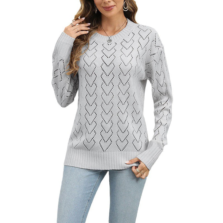 Pull en tricot pour femme avec un délicat motif en forme de cœur Chic & Stil