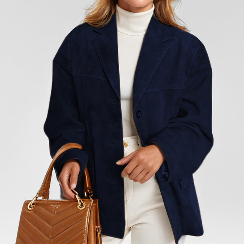 Lune London structured design leather blazer for women