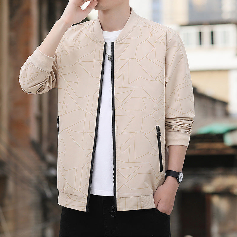 Lightweight bomber jacket for men with a sporty fit and practical zippered pockets Lune London