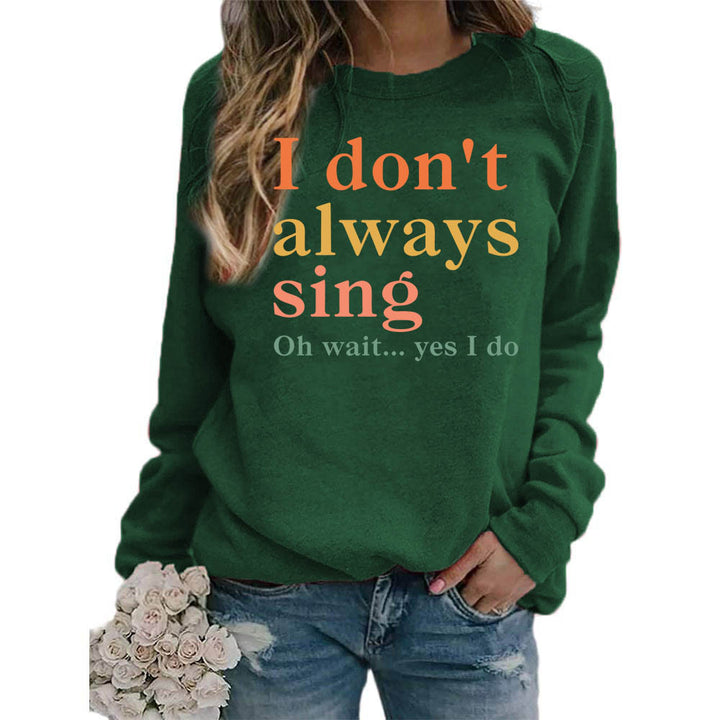 Sweat-shirt pour femmes avec slogan créatif et coupe confortable Chic & Stil