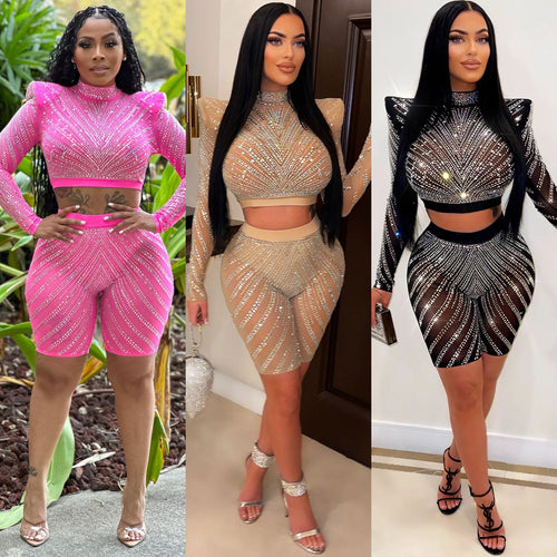 Ladies Glitter Two-Piece Body Set Lune London
