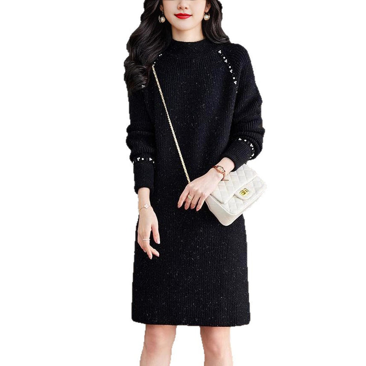 Robe tricotée pour femmes avec accent perlé élégant Chic & Stil